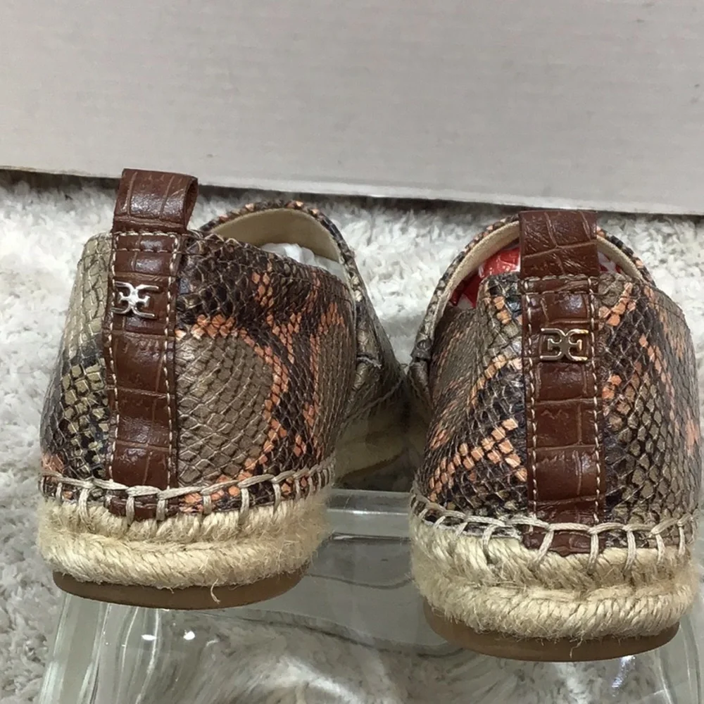 Sam Edelman leather snakeskin espadrilles 7.5